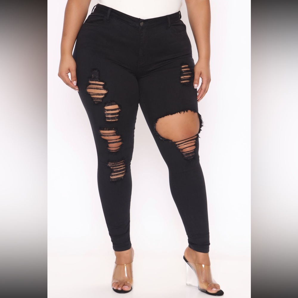 Fashion Nova Glistening Jeans size 2X